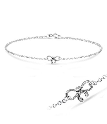 Bow Silver Anklet ANK-107